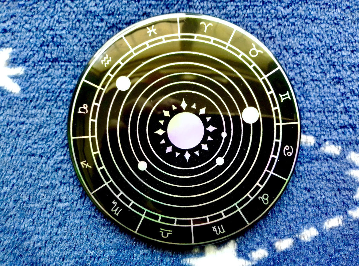 Zodiac Wheel Holo Button