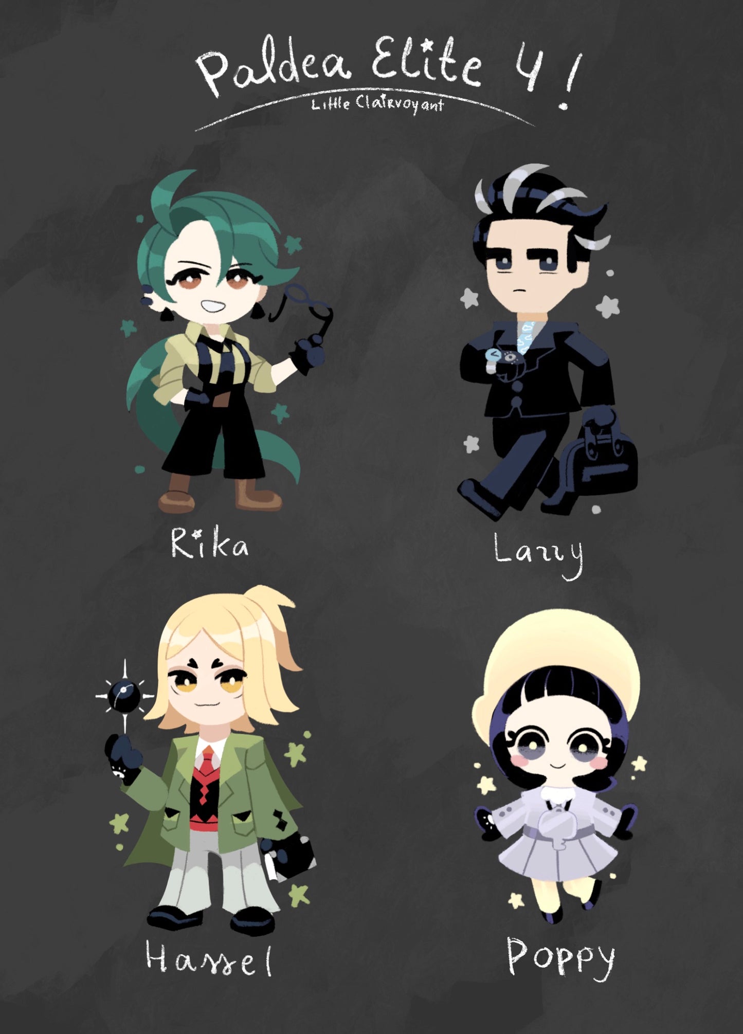 Elite Four Paldea Stickers