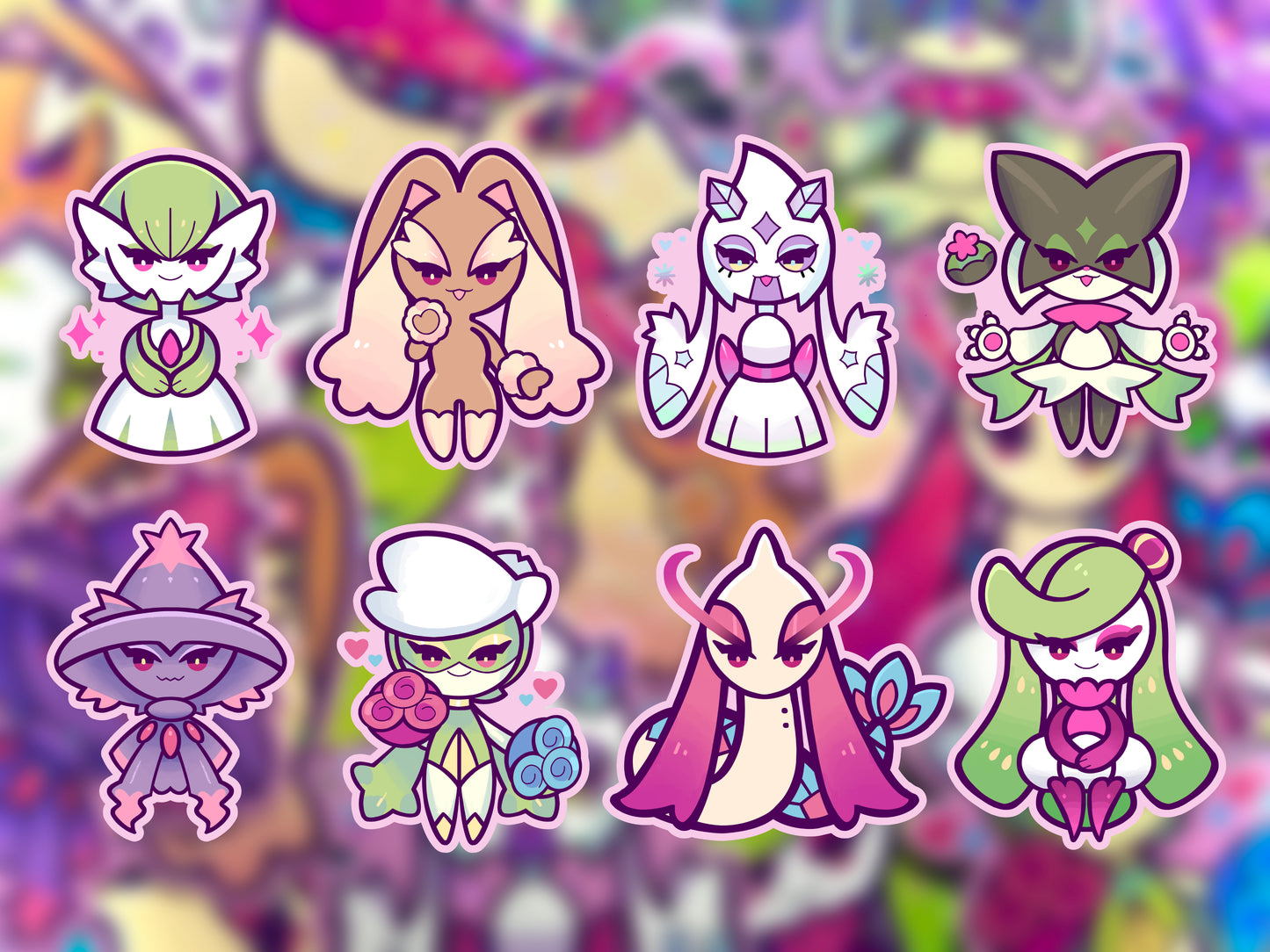 Girly Pokemon Stickers