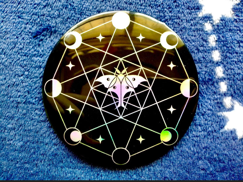 Lunar Phases Holo Button