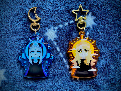Sun and Moon deities keychains